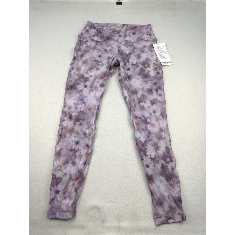 Lululemon Align High Rise Pant 28 Floral Tie Dye Purple MHP2 LW5GS6S Womens 12